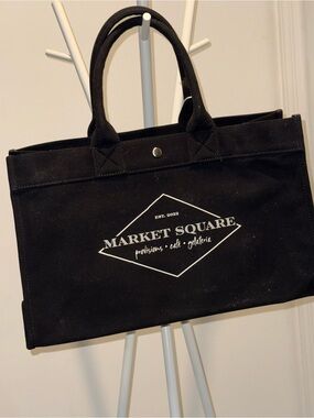 Black Canvas Tote Bag